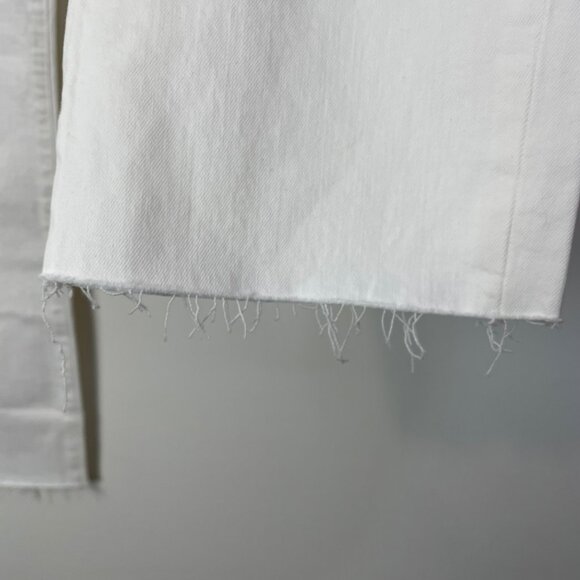 Madewell The '90s‎ Straight Crop Jean Tile White Size 27 High Rise Raw Hem NQ179 - Picture 10 of 15